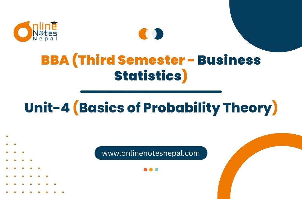 Unit 4: Basics of Probability Theory - Business Statistics | Third Semester Photo